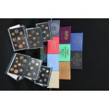 ROYAL MINT UK PROOF COINAGE SETS - a collection of 16 UK Royal Mint proof coin sets in original