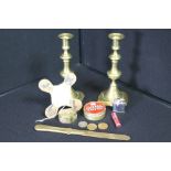 BRASS WARE- FELIX THE CAT - A mixed lot to include a Victorian brass paper knife,