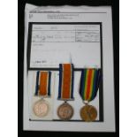 WW1 MEDALS - from 2 soldiers to include a BRITISH WAR MEDAL AND VICTORY PAIR - awarded to  Private