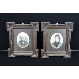 VICTORIAN FRAMED PHOTOGRAPHS - c. 1890 Pair of frames A/F, containing a photograph of a man & woman.