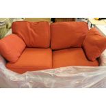 SOFA - a Fenton standard 2-seater sofa from Sofa Workshop in Paprika weave, 64"x37".