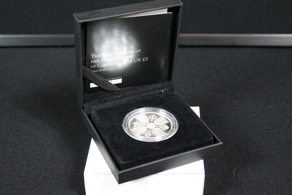 GREAT BRITISH SILVER PROOF COINS - a collection commemorative silver proof coins x4 in original - Image 2 of 3