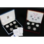 ROYAL MINT SILVER PROOF SETS - a set of four £1 coins 1994 to 1997 in original box with individual