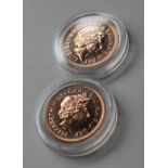 GOLD SOVEREIGNS - two 22ct gold full sovereigns to include one from 2002 and another 2012.