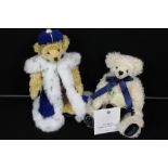 TEDDY BEAR - LIMITED EDITION HERMANN PRINCESS DIANA QUEEN OF HEARTS AND QUEEN ELIZABETH II GOLDEN