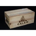 VINTAGE PORT - six bottles of 1987 Calem Vintage Port in unopened original wooden case.
