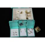 EARRINGS - a collection of costume jewellery earrings x 19 to include clip on earrings x 2 (flower