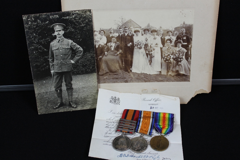 MEDALS - BOER WAR/WWI - A group of 3 medals awarded to G/40939 Private Addison W P,