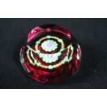 PERTHSHIRE PAPERWEIGHT - a PP32 ruby fac