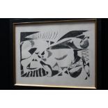 A. LANSKOY LITHOGRAPH PRINT - a framed A