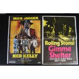 ROLLING STONES - two original Yugoslavian posters for Rolling Stones related films to include