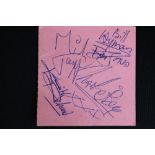 ROLLING STONES - autograph book page featuring all five signatures of The Rolling Stones to include
