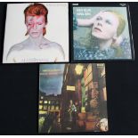 DAVID BOWIE - Fantastic collection of 3 x original title LP's presented in archive condition.