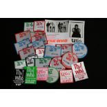 THE WHO - a collection twenty-three stick on passes to include the years '82, '89, 99' and 2000.