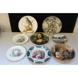 WALL PLATES - a collection of x8 wall plates to include Wedgwood, Heart of England x2,
