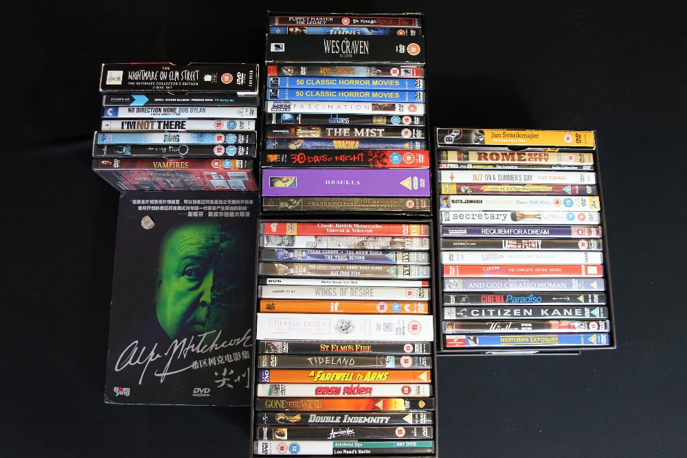 GENERAL DVDS - a collection of fifty-two dvds and box sets from a variety of genres (horror, drama,