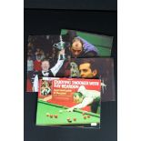 SNOOKER AUTOGRAPHS - a collection of seven snooker autographs inside Enjoying Snooker with Ray