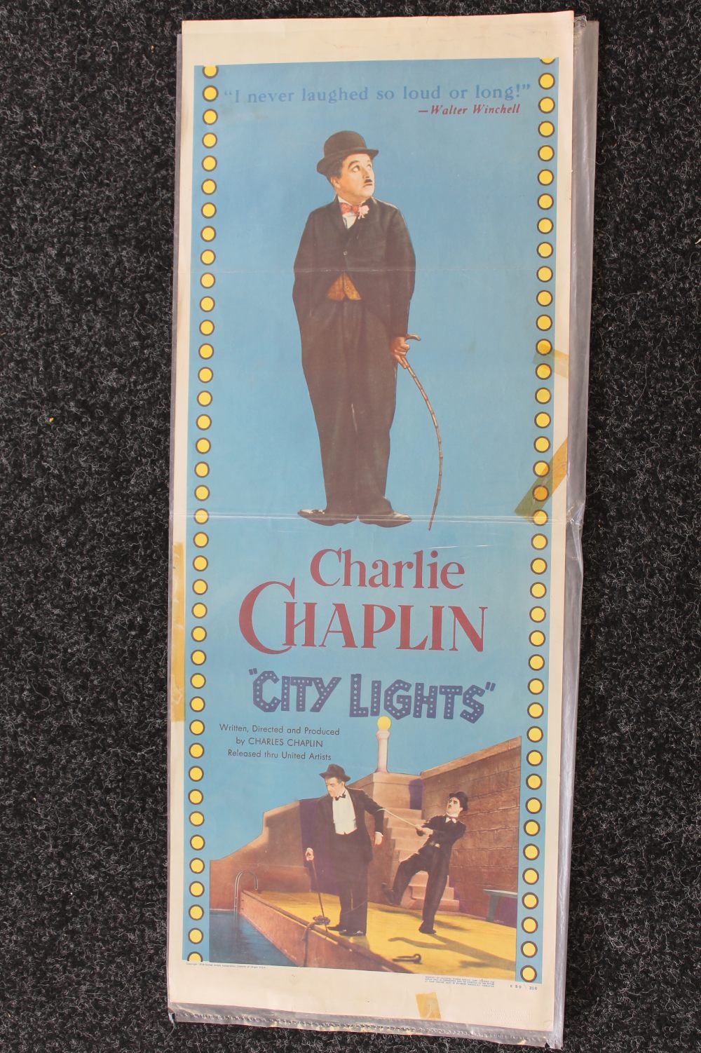 CHARLIE CHAPLIN - a collection of 4 Charlie Chaplin inserts measuring 36" x 14". - Image 3 of 5