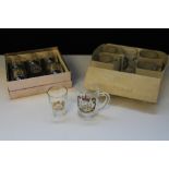 ROYAL EVENT MEMORABILIA - two sets of royal celebration memorabilia glasses to include x6 Silver