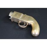 FLARE GUN - a brass flare gun pistol grip, c1900, inscribed 'STARBd FORWARD'.