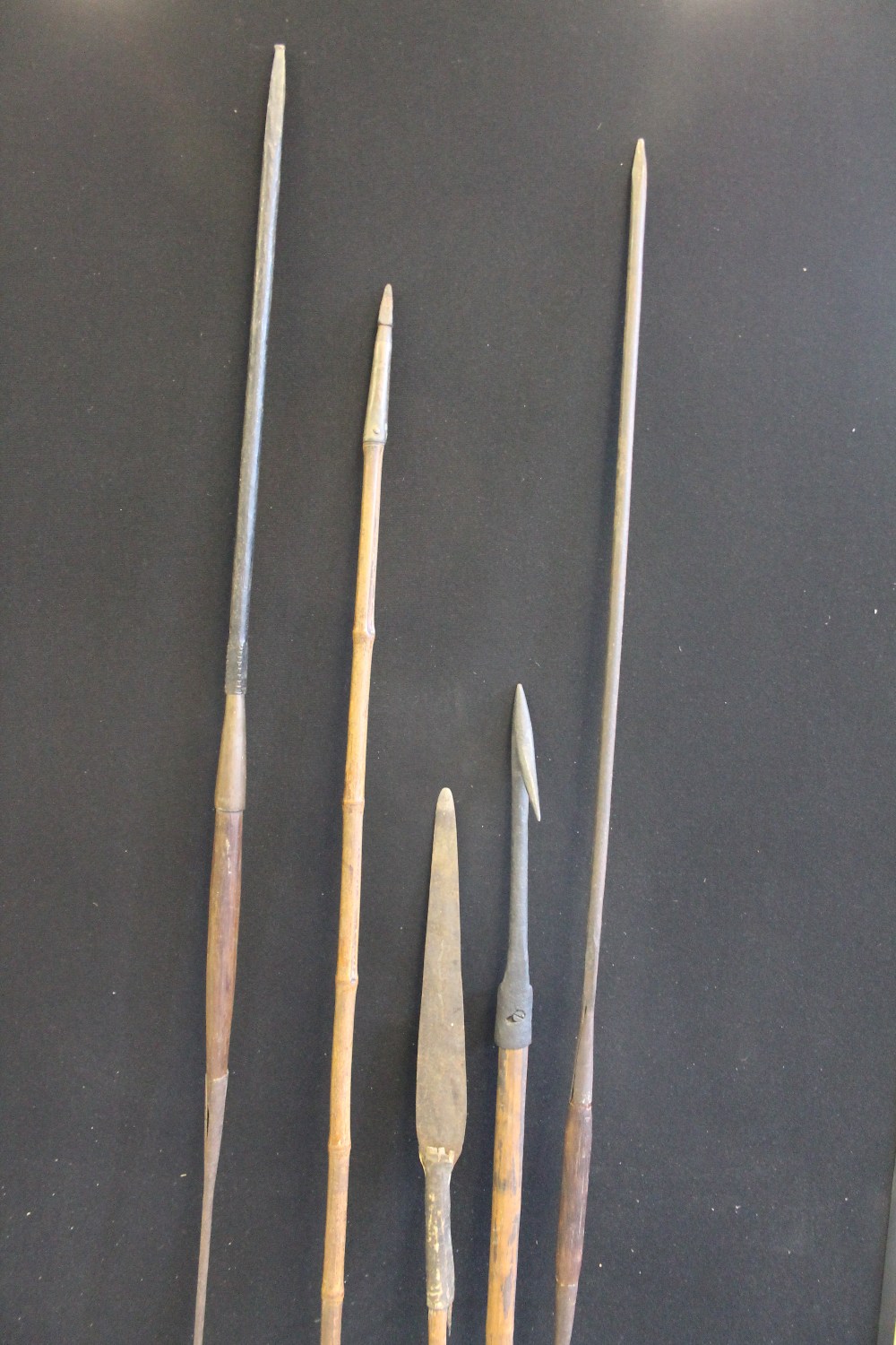 SPEARS - four hunting spears and a fishing spear. - Image 2 of 2