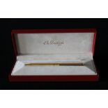 DUPONT PEN - a Dupont gold plated ballpoint pen in original box with all paperwork (instructions,