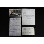 JOE DAVIS AUTOGRAPH - a signed letter of thanks from Joe Davis to a Mr Tom Johnson,