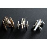 DECORATIVE MINATURE CANNONS - 3 miniature cannons to include the MHPS Cannon of Gribeauval along