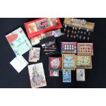 VINTAGE TOYS AND GAMES - a collection of wooden puzzles and card games to include four R,