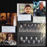 STARGATE AND BATTLESTAR GALACTICA - x6 original Stargate and Battlestar Galactica autographs to