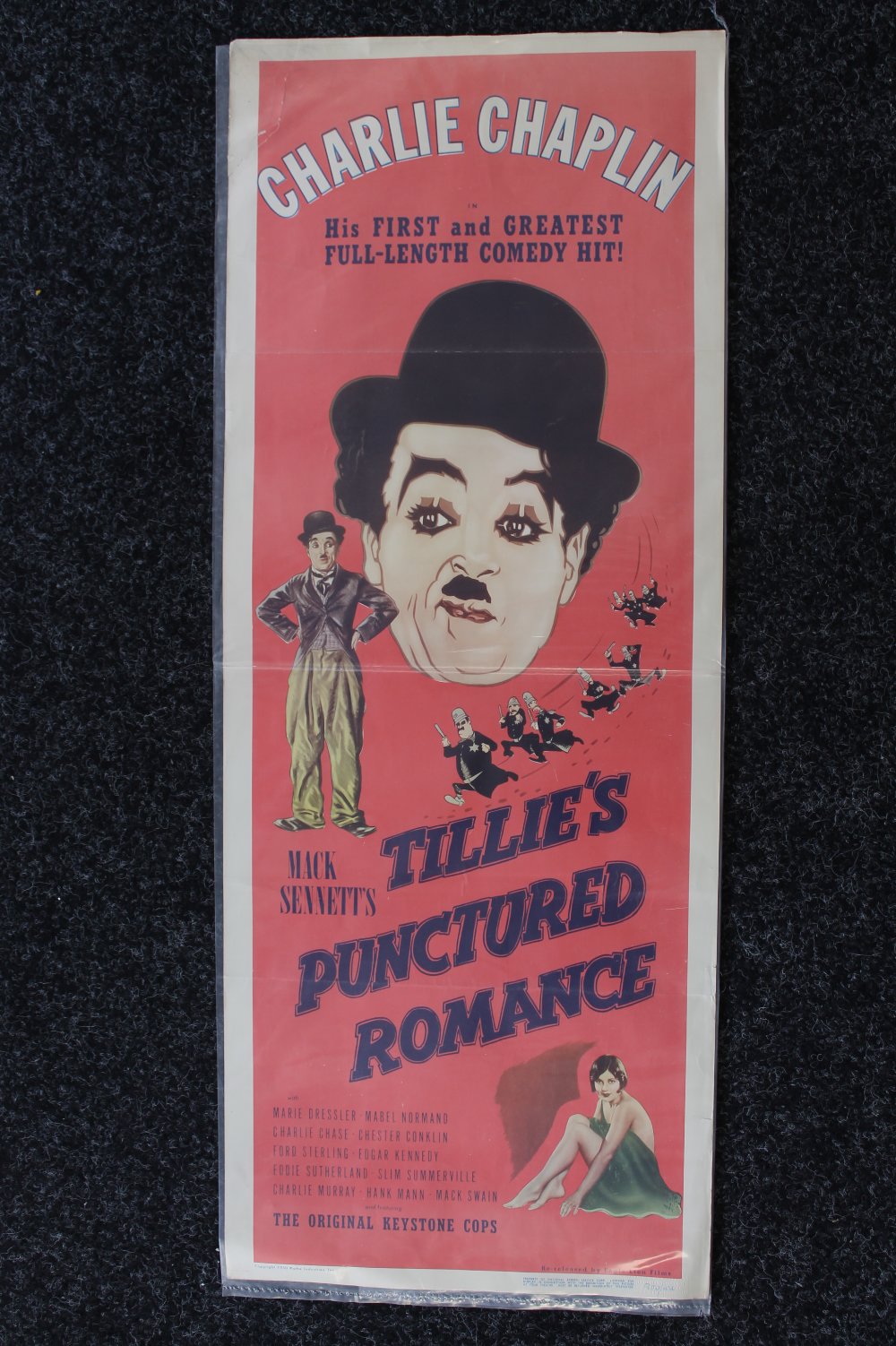 CHARLIE CHAPLIN - a collection of 4 Charlie Chaplin inserts measuring 36" x 14". - Image 5 of 5