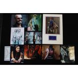 COMIC BOOKS/FILM & MATRIX - a collection of x10 autographed photos from superhero movies and the