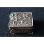 COPPER BOX - a beautifully decorated Chinese copper plated box c1900 featuring birds,