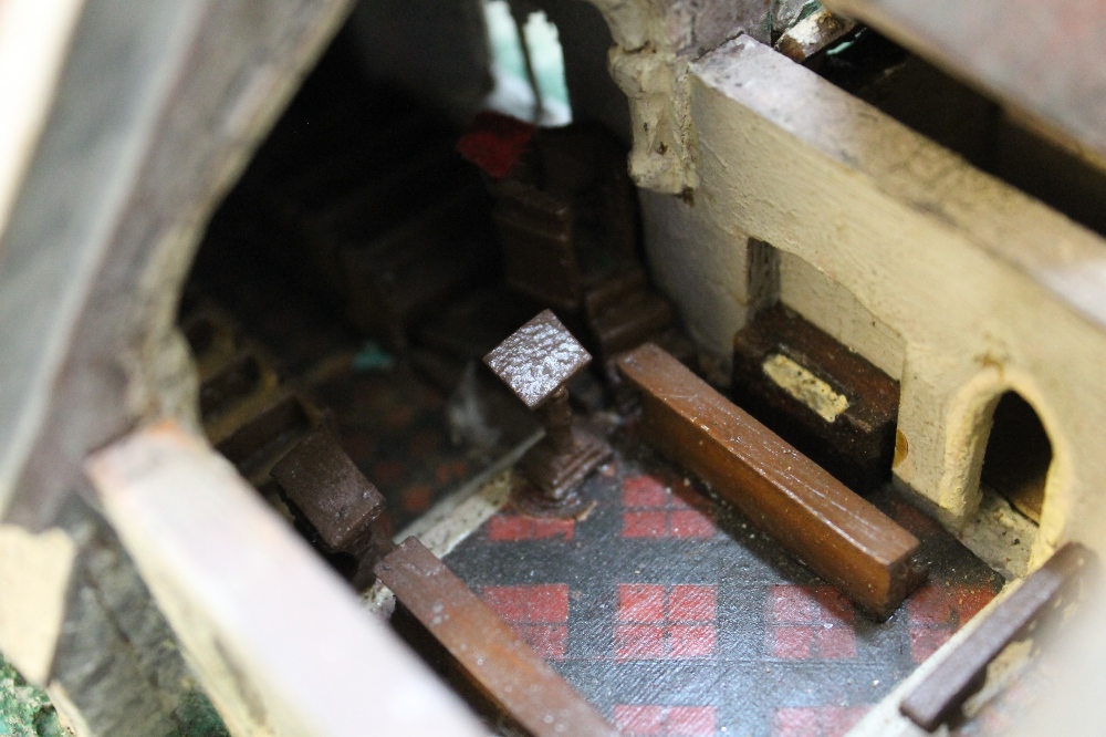 SCALE MODEL - a scale model of a Buckinghamshire Church dedicated to St Giles in a glass case and a - Image 6 of 6