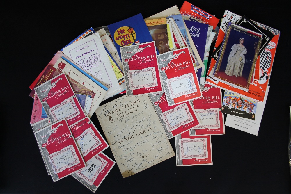 THEATRE PROGRAMMES - a collection of 114 theatre programmes (some signed) from the 1940/80s to