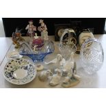 GLASS/CERAMICS - a collection of glass and ceramics to include x6 Nao duck figures,