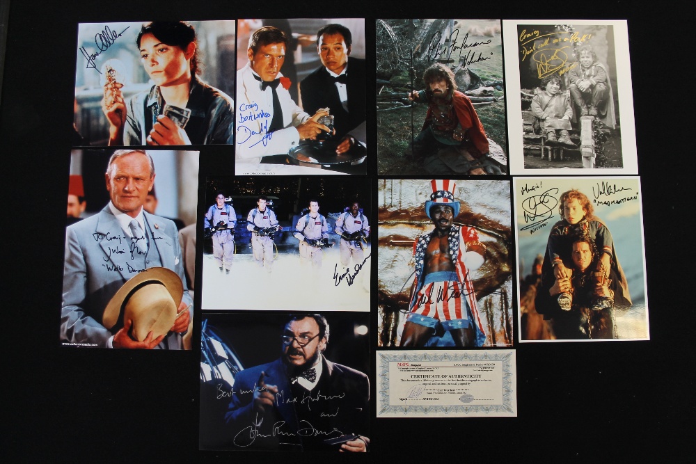 80s FILMS - a collection of x9 80s film related signed photographs to include Carl Weathers (with