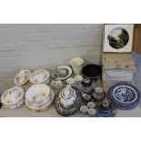 CROCKERY - a collection of crockery to include a number of Victoriana Rose Paracon fine bone china