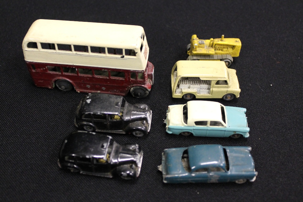 MODEL CARS - a selection of Dinky/Lesney toys to include a Dinky London Bus (repainted),