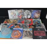 ROCK PICTURE/SHAPED DISCS - Interesting collection of 19 picture disc, shaped and coloured records,