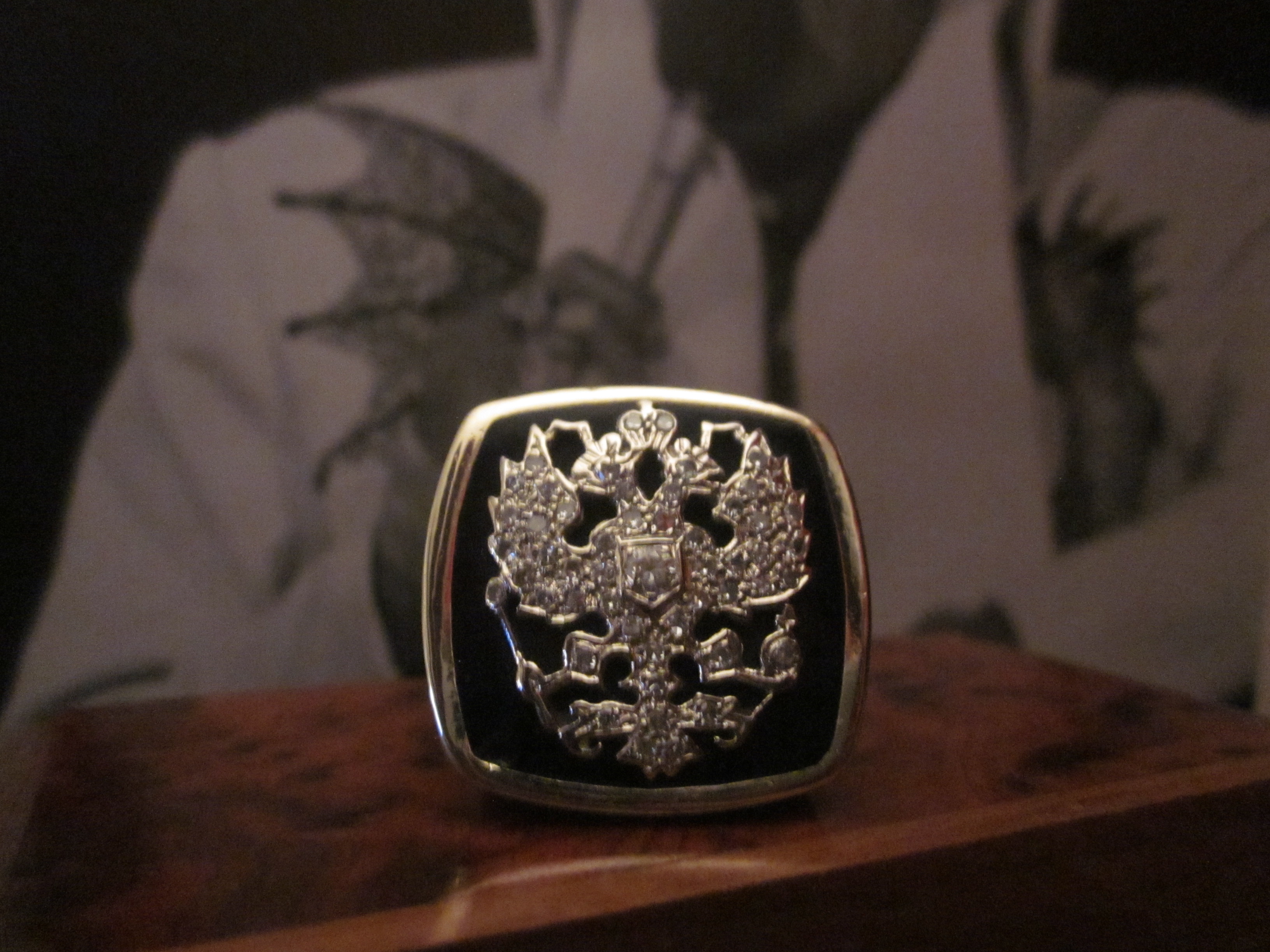 ELVIS PRESLEY - Elvis' famous double headed eagle "Russian Tsar" crest claw ring.  This unique