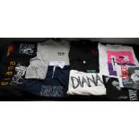 DIANA ROSS TOUR SHIRTS - ten items of clothing  from Diana Ross tours to include a blue zip necked