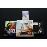 JACQUES BREL - Great collection of a 21 x CD box set, 2 books and a VHS tape.