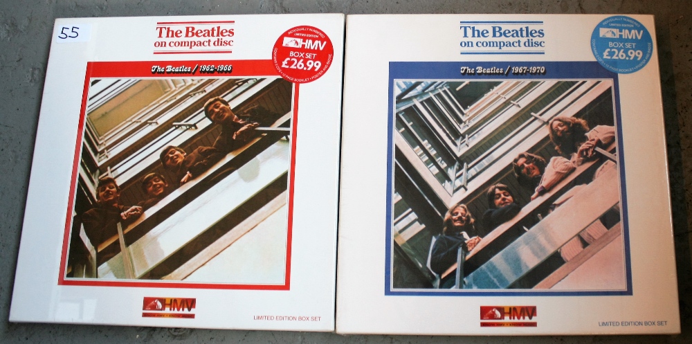 THE BEATLES ON COMPACT DISC - Collection of 2 x CD box sets, released through HMV.