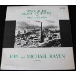 JOHN RAVEN - A scarce copy of Jon and Michael Raven - Songs Of The West Country and West Midlands,