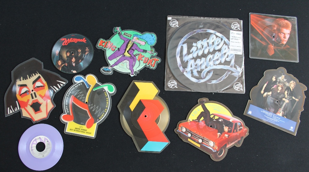 PICTURE/SHAPED DISCS - Collection of around 40 x shaped and picture discs,