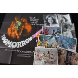 TOOMORROW OLIVIA NEWTON-JOHN STILLS - a set of 8 colour film stills and a UK quad poster from the