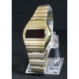 ELVIS PRESLEY - gold plated Hamilton digital watch as owned and worn by Elvis Presley and part of