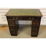 VICTORIAN PEDESTAL DESK - a travelling p