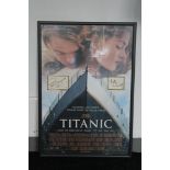 TITANIC - a framed Titanic billboard pos